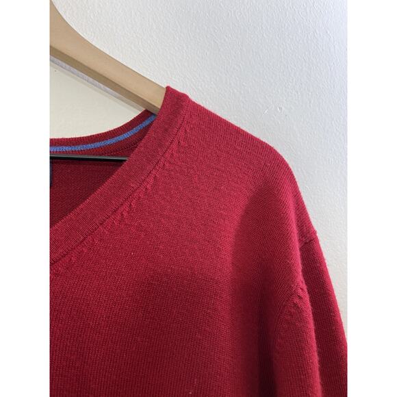 Brooks Brothers Merino Wool Preppy Grandpa Sweater L Academia Quiet Luxury Red - Picture 5 of 13